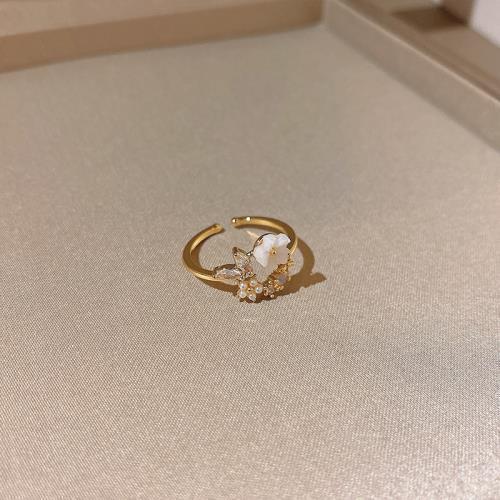 Light Luxury Minority Adjustable Flower Ring